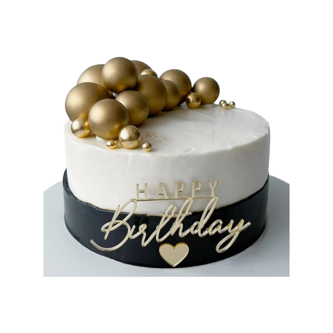 Elegant black-gold cake| Kool Cakes
