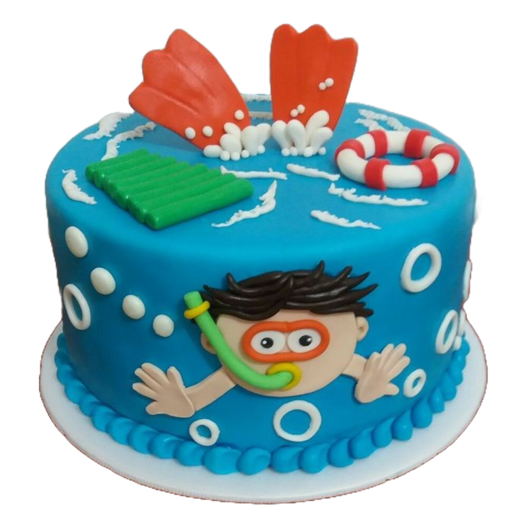 Under Water Swimming Themed Cake | Kool Cakes