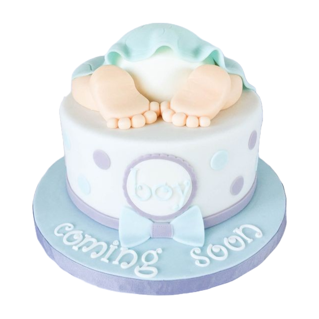 Boy Baby Shower Cake | Cute Baby Feet Design | Kool Cakes