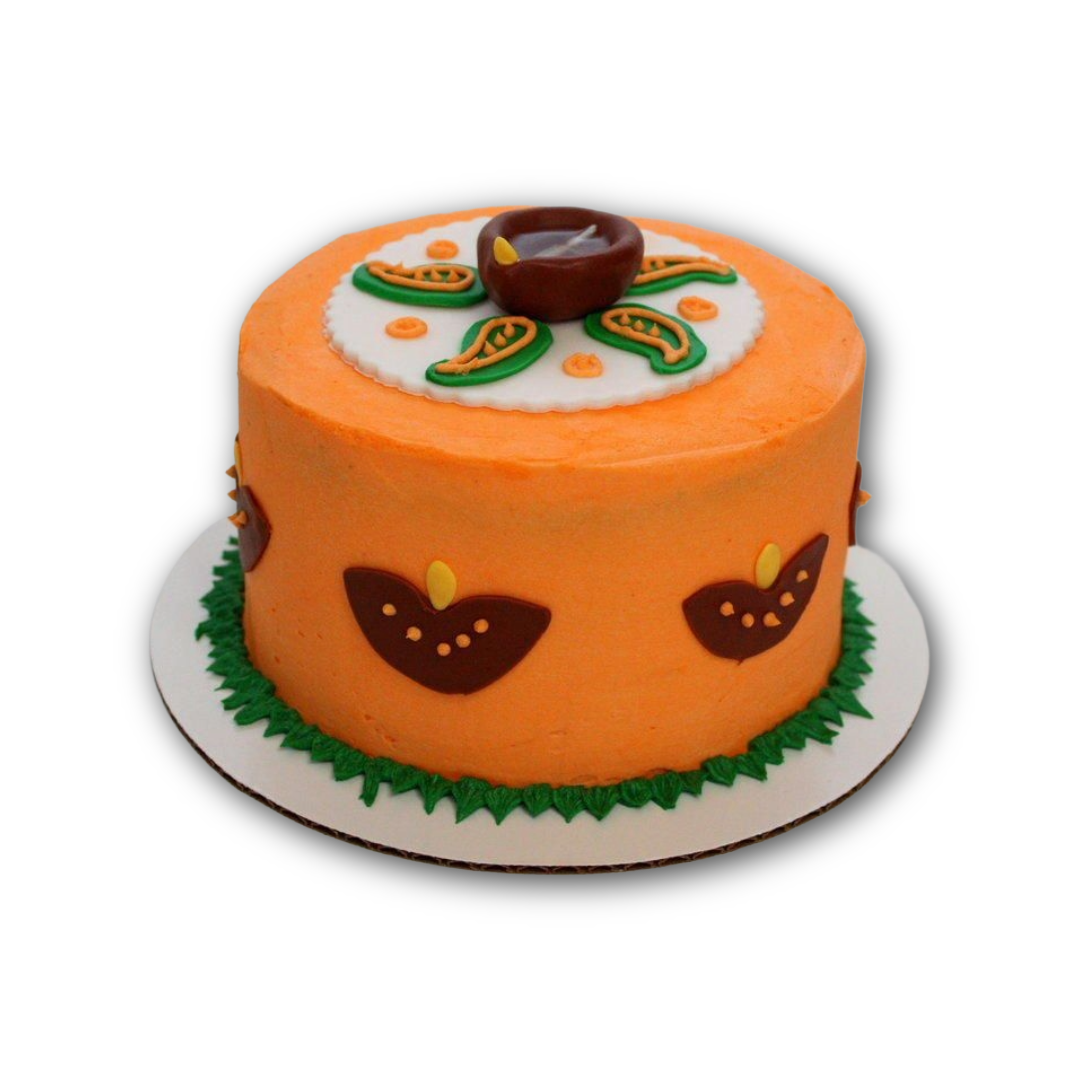 Orange Diwali Diya Cake | Kool Cakes