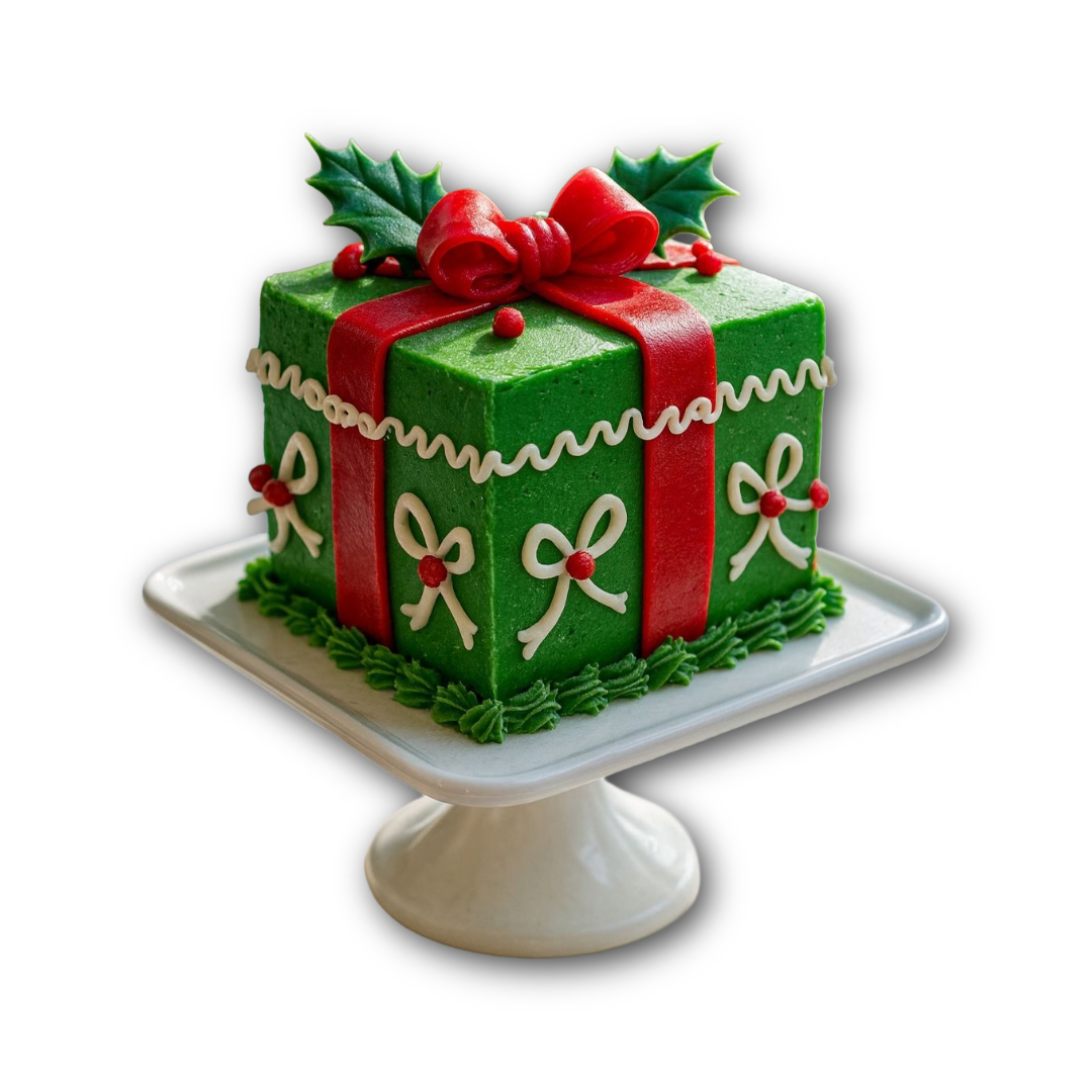 Green Present Cake | Kool Cakes