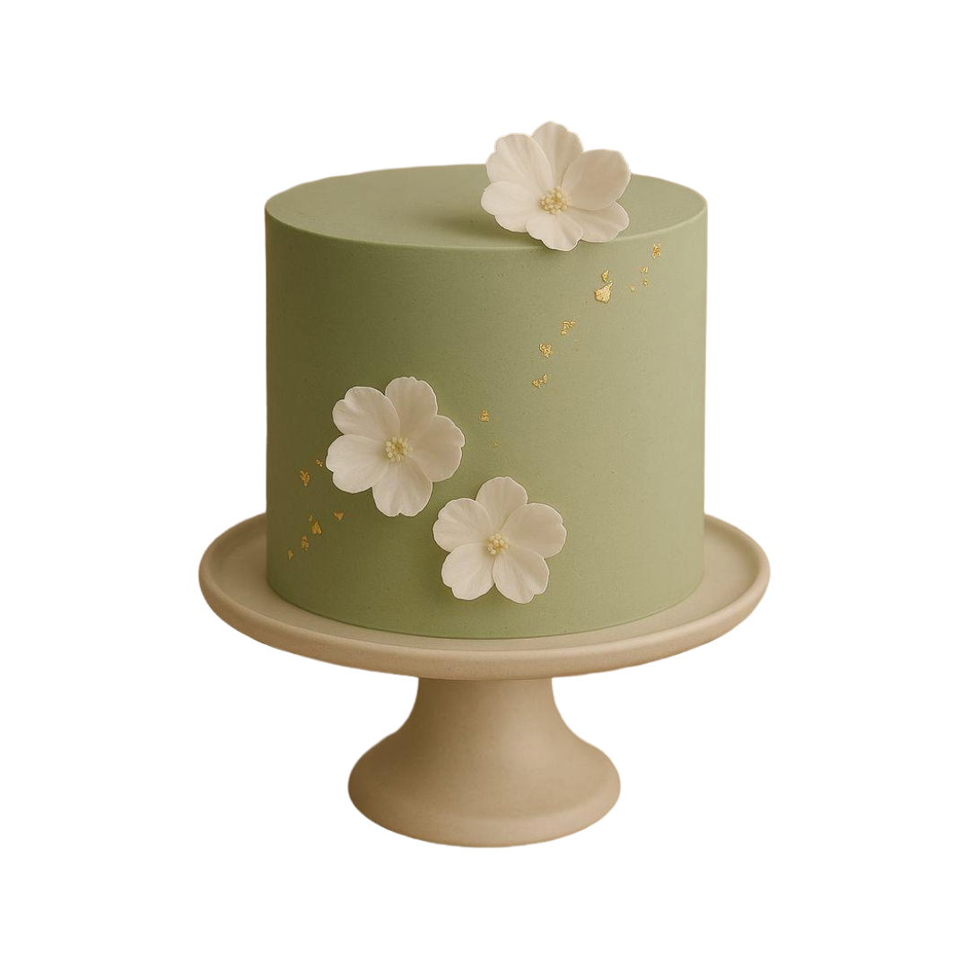 Serene Green Blossom Cake | Kool Cakes