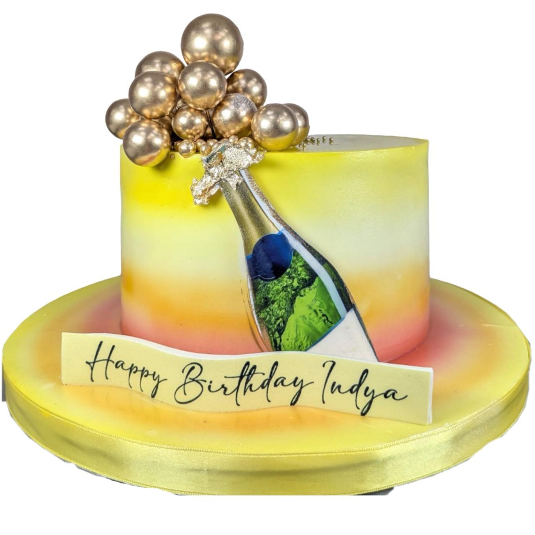 Ombre Champagne Birthday Cake | Kool Cakes