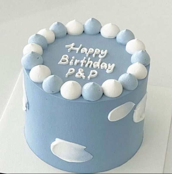 Blue Streak Dollop Cake | Buttercream Cake