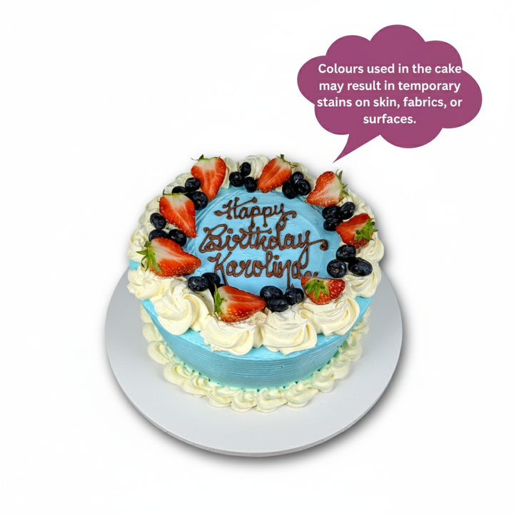 Blue Bliss Celebration Cake | Fresh Cream Cake