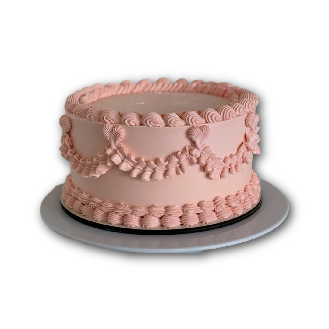 Blush Monochrome Cake | Buttercream Cake
