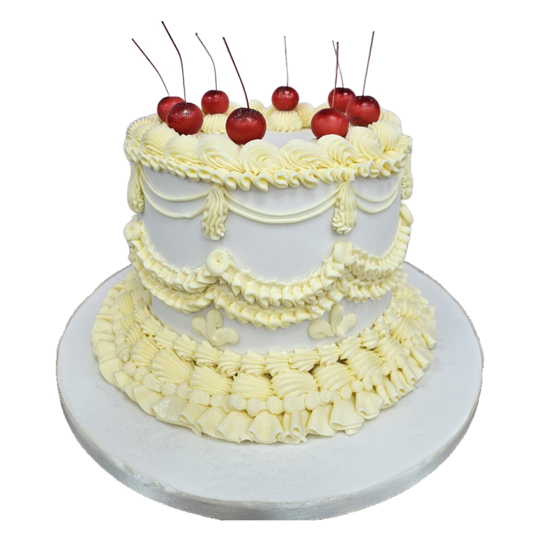 White Lambeth Cake | Kool Cakes