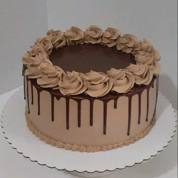 Chocolate Swirl Drip Cake | Fresh Cream Cake